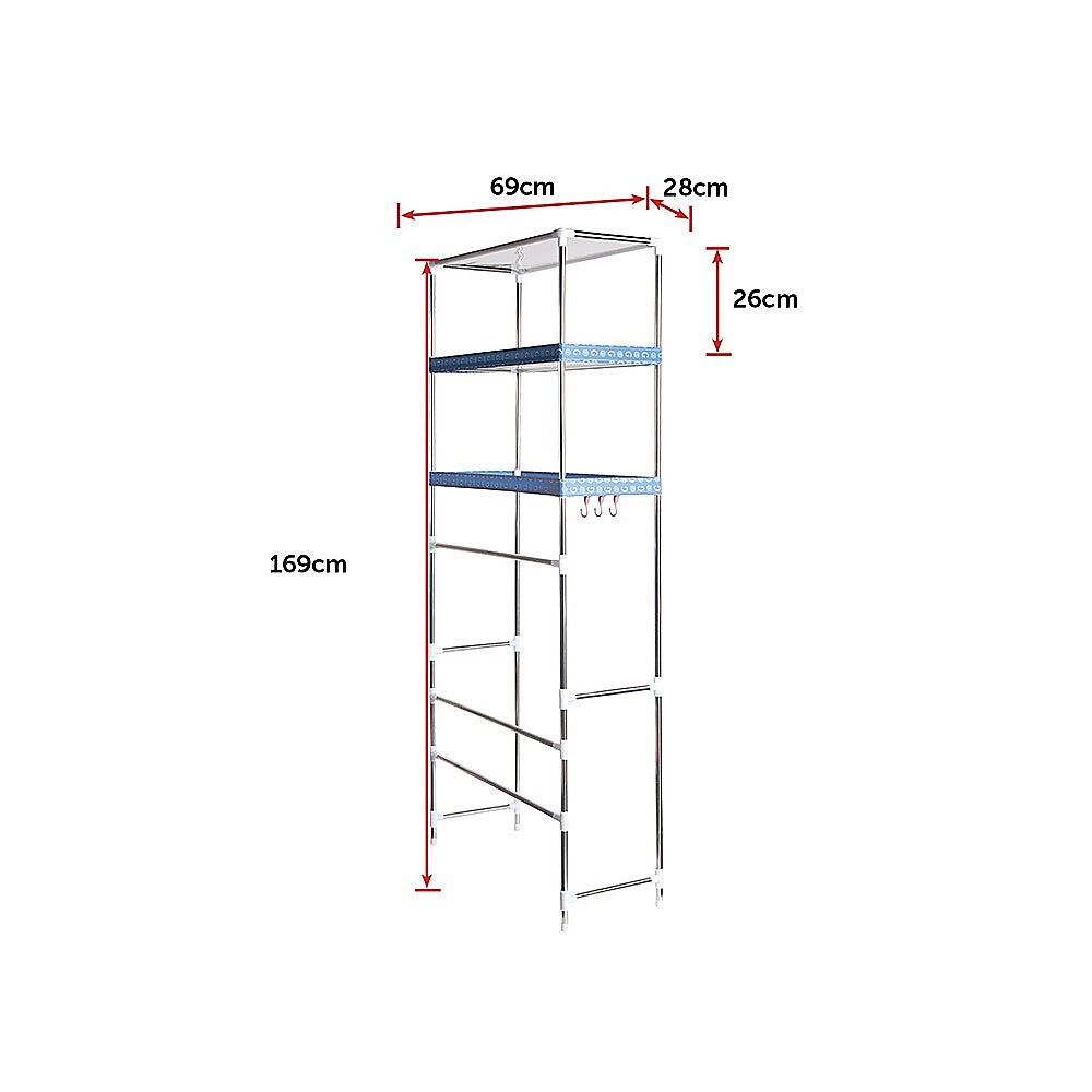 Storage Shelves Shelf 3 Tier Rack Portable Laundry Stand Unit Organiser Deals499