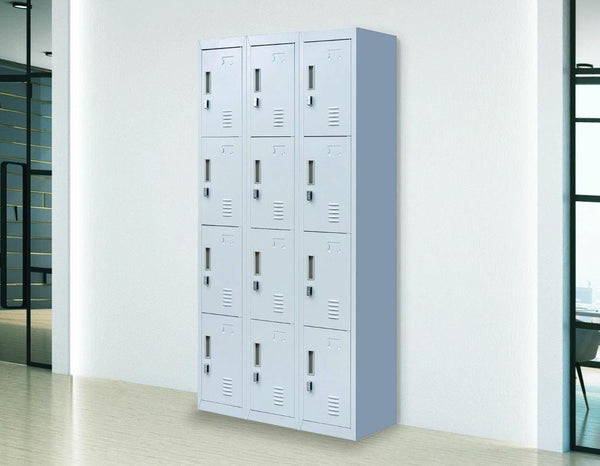 Padlock-operated lock 12 Door Locker for Office Gym - Light Grey Deals499