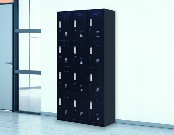 Standard locks 12 Door Locker for Office Gym - Black Deals499