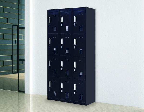 3-Digit Combination Lock 12 Door Locker for Office Gym - Black Deals499