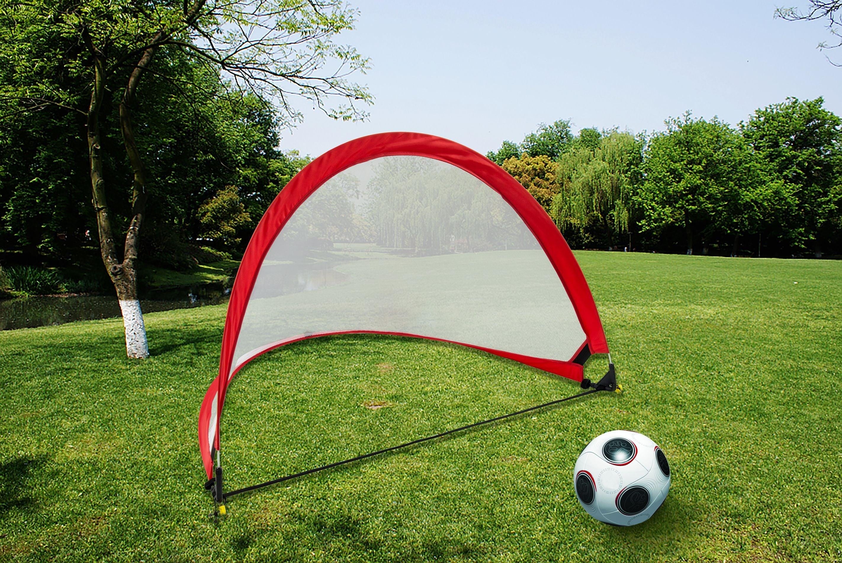 Portable Kids Soccer Goals Set – 2 Pop Up Soccer Goals, Cones, Goal Carry Bag Deals499