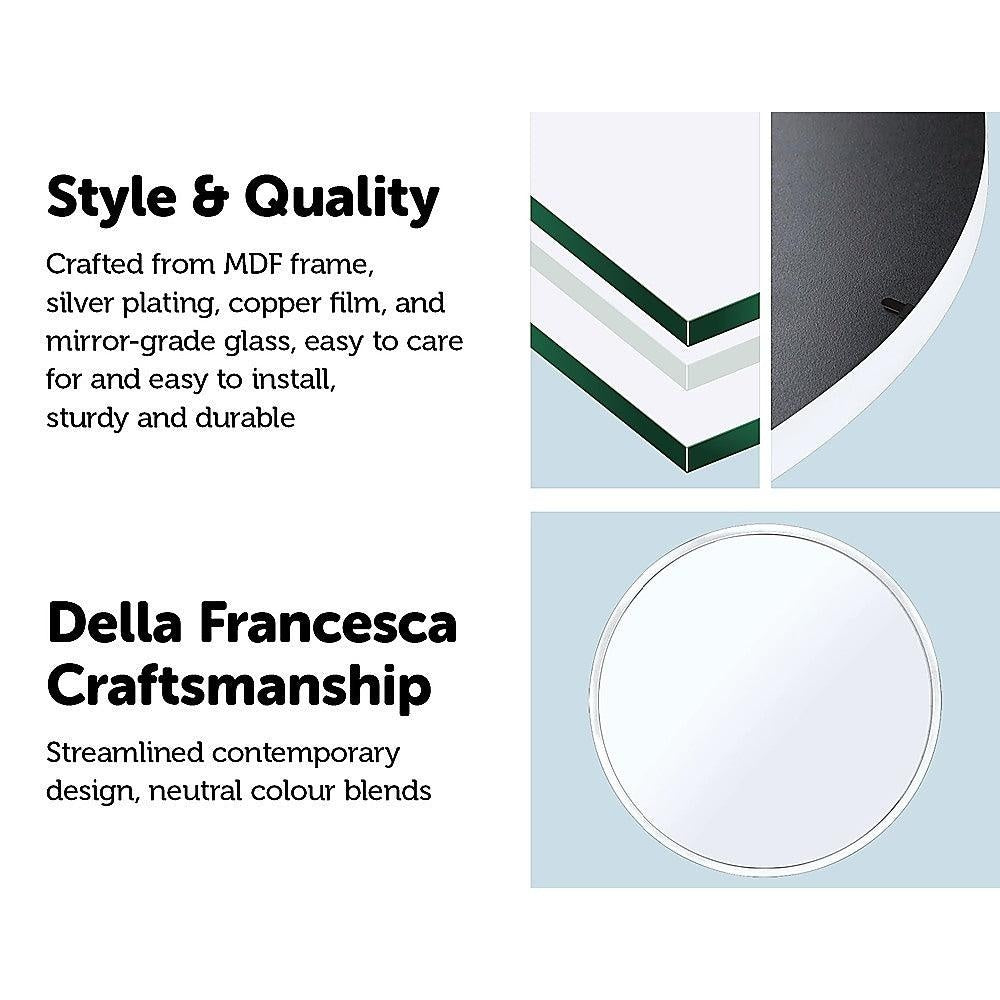 90cm Round Wall Mirror Bathroom Makeup Mirror by Della Francesca Deals499