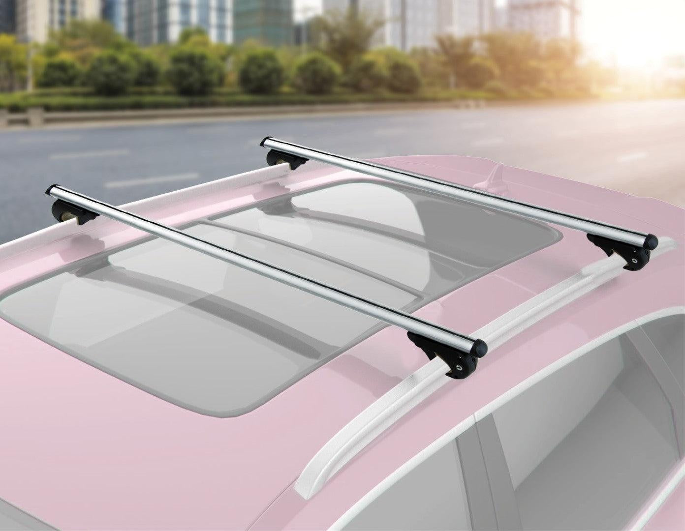 Universal Car Top Roof Rail Rack Cross Bar Aluminium Lockable 1350MM Deals499