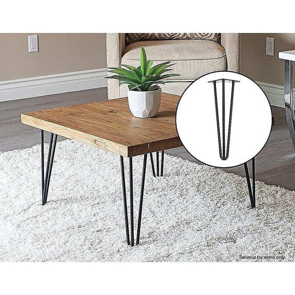 Set of 4 Industrial 3 - Rod Retro Hairpin Table Legs 12mm Steel Bench Desk - 41cm Black Deals499