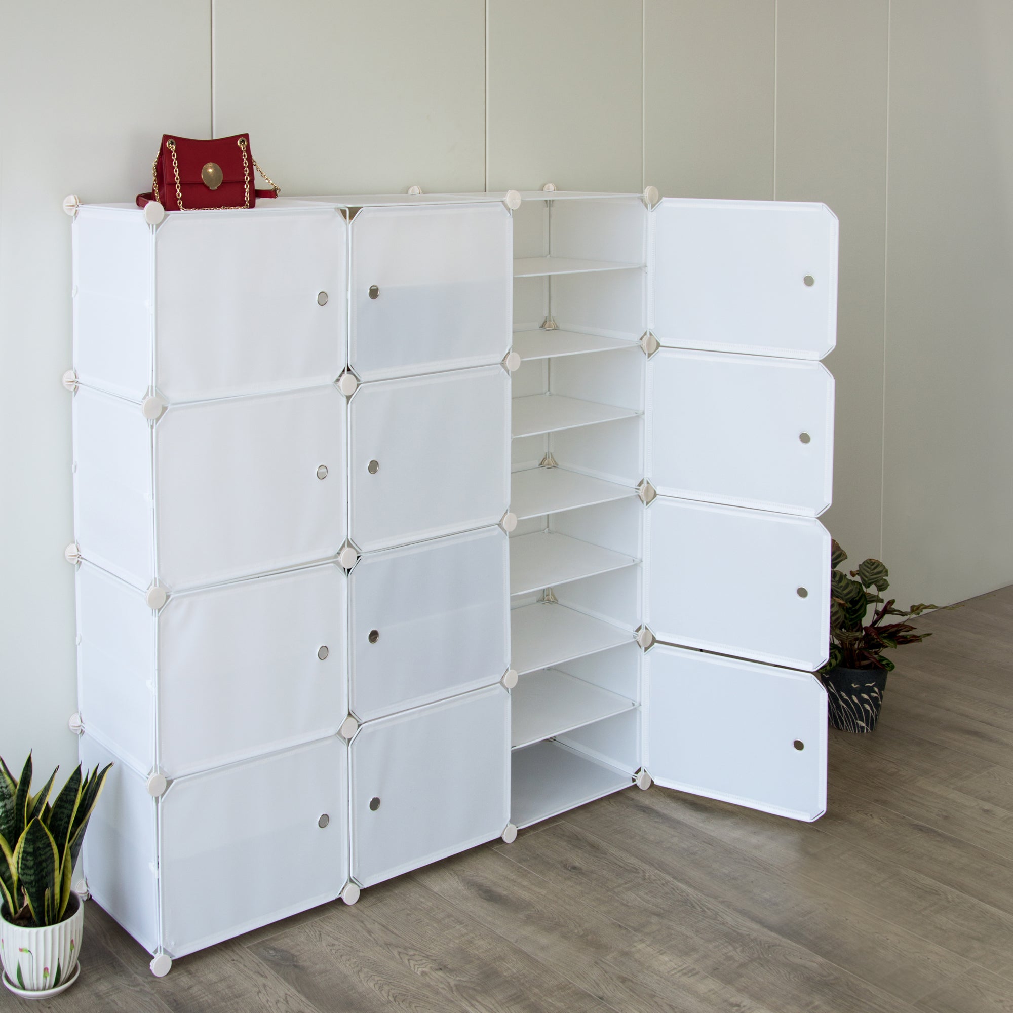 White Cube DIY Shoe Cabinet Rack Storage Portable Stackable Organiser Stand Deals499