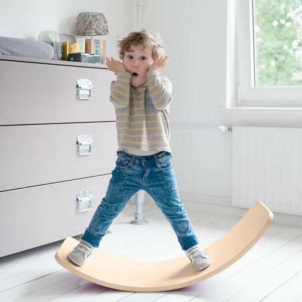 Balance Board Beam Seesaw Wooden Child Kids Adult Yoga Deals499