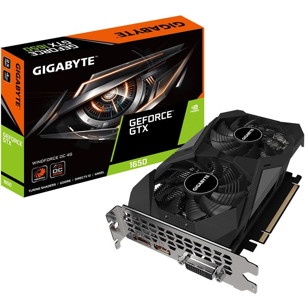 GIGABYTE nVidia GeForce GTX 1650 D6 WINDFORCE OC 4G GDDR6 1710 MHz 1xDP/1xHDMI/1xDVI-D GIGABYTE