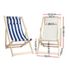 Gardeon Outdoor Chairs Sun Lounge Deck Beach Chair Folding Wooden Patio Furniture Beige Deals499