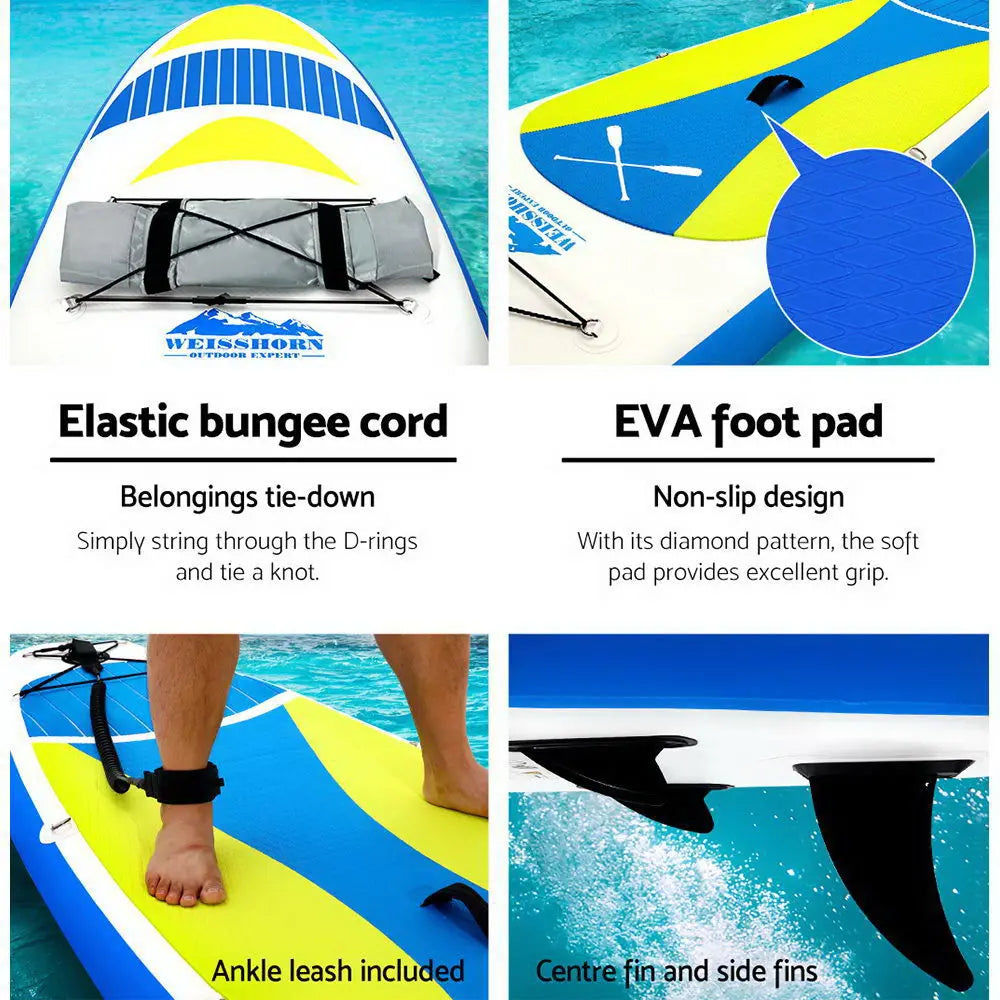 Weisshorn 11FT Stand Up Paddle Board Inflatable SUP Surfborads 15CM Thick Deals499