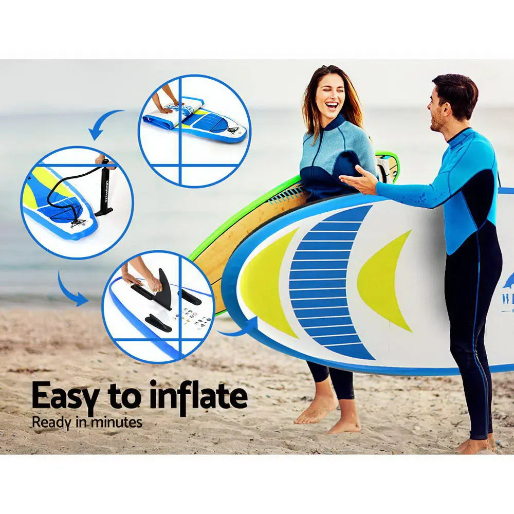 Weisshorn 11FT Stand Up Paddle Board Inflatable SUP Surfborads 15CM Thick Deals499