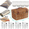 Wicker 4 Person Picnic Basket Baskets Set Outdoor Blanket Deluxe Gift Storage Deals499