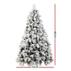 Jingle Jollys Snowy Christmas Tree 1.8M 6FT LED Lights Xmas Decorations Warm White Deals499