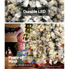 Jingle Jollys Snowy Christmas Tree 1.8M 6FT LED Lights Xmas Decorations Warm White Deals499