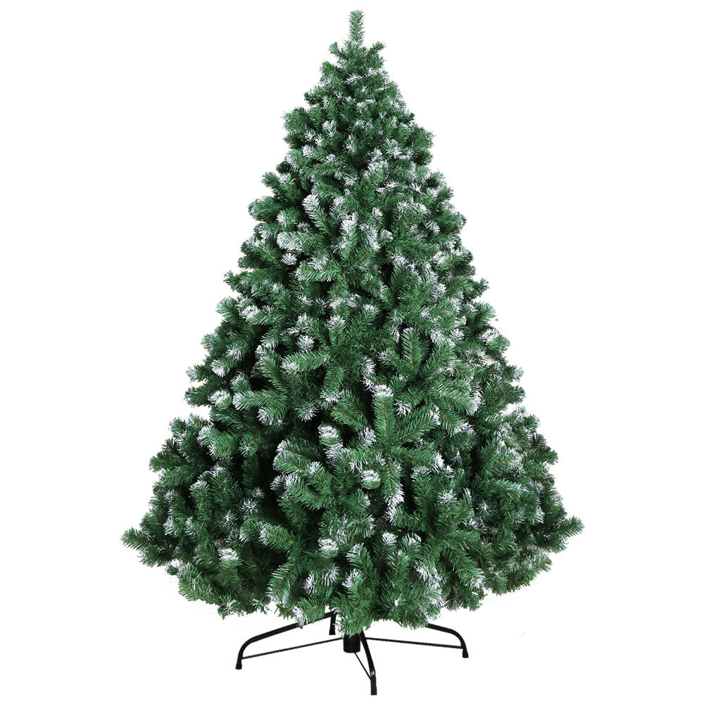 Jingle Jollys Christmas Tree 1.8M Xmas Trees Decorations Snowy 800 Tips Deals499