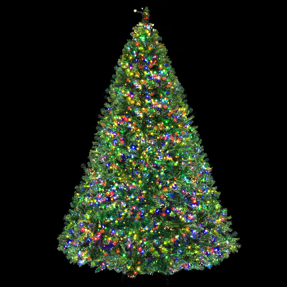 Jingle Jollys Christmas Tree 2.1M Xmas Tree with 2800 LED Lights Multi Colour Deals499