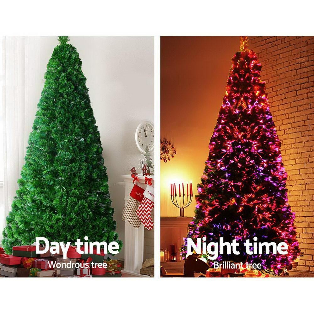 Jingle Jollys 1.8M 6FT LED Christmas Tree Optic Fiber Xmas Multi Colour Lights Deals499