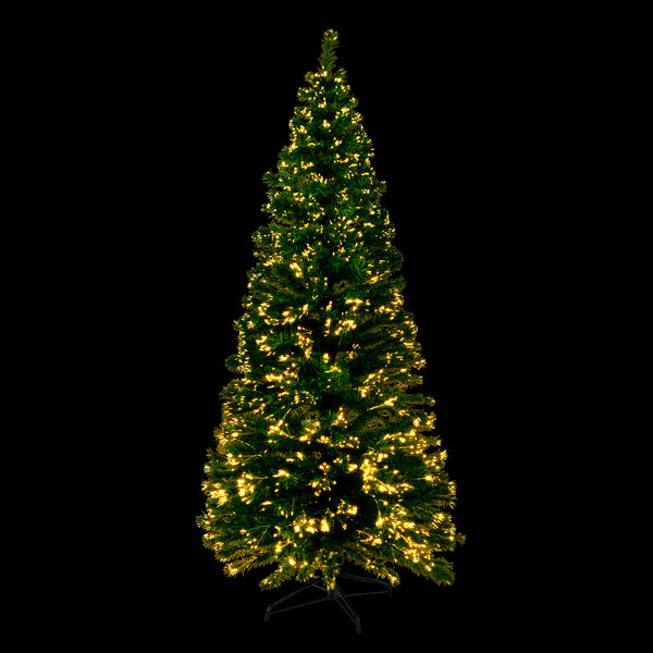 Jingle Jollys Christmas Tree 1.8M LED Xmas trees Optic Fibre Warm White Deals499