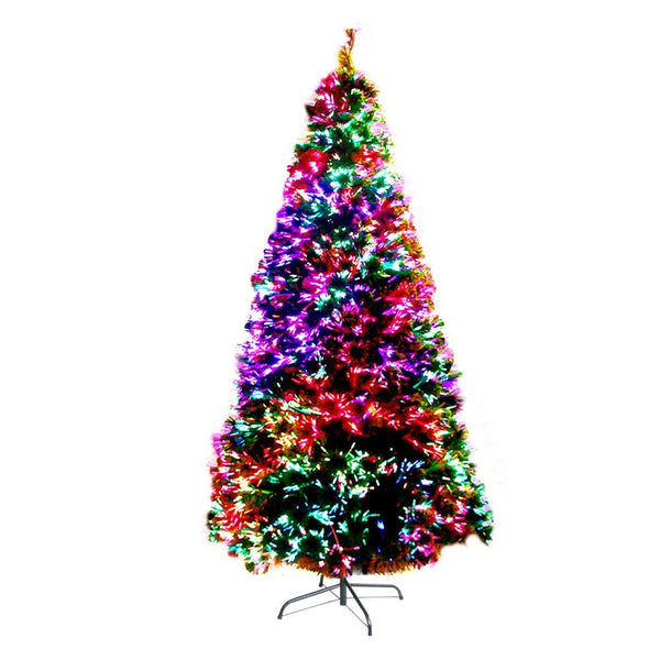 Jingle Jollys 2.1M 7FT LED Christmas Tree Optic Fiber Xmas Multi Colour Lights Deals499