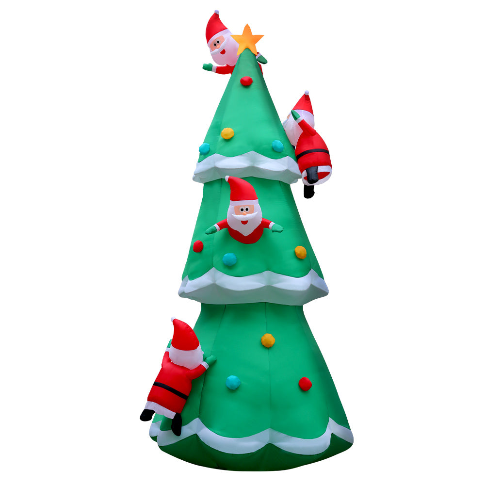 Jingle Jollys 5M Christmas Inflatable Santa on Christmas Tree Xmas Decor LED Deals499