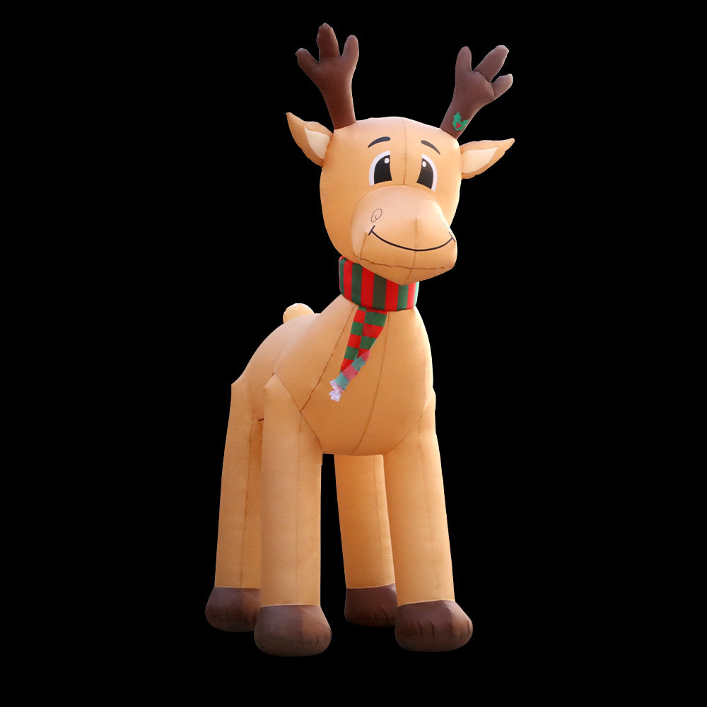 Jingle Jollys 5M Christmas Inflatable Reindeer Giant Deer Air-Power Light Inside Deals499