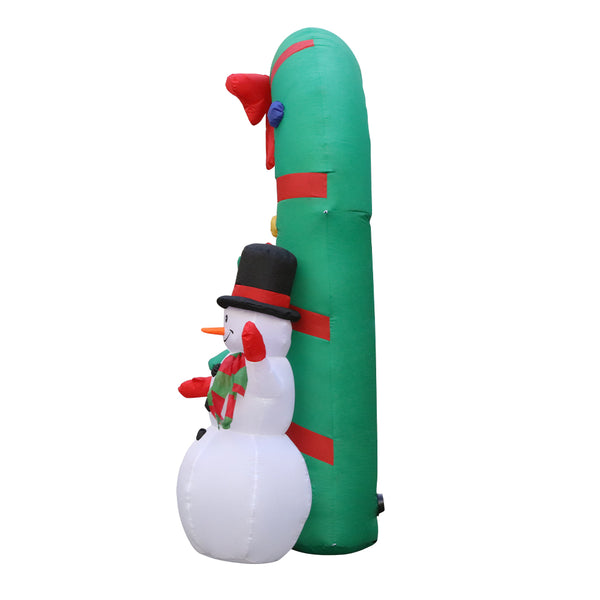 Jingle Jollys 2.8M Christmas Inflatable Giant Arch Way Santa Snowman Light Decor Deals499