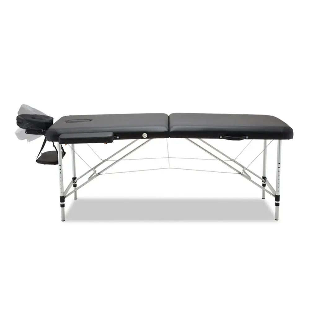 Zenses 2 Fold Portable Aluminium Massage Table - Black Deals499