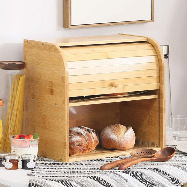 Bamboo Bread Box / Storage Box - 2 compartments Deals499