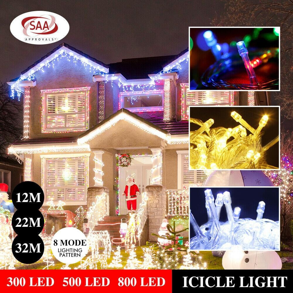 800 LED Curtain Fairy String Lights Wedding Outdoor Xmas Party Lights Cool White Deals499