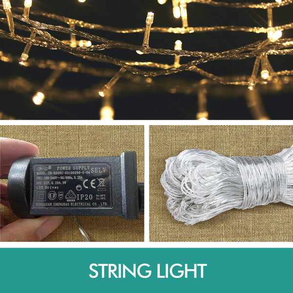 800 LED Curtain Fairy String Lights Wedding Outdoor Xmas Party Lights Cool White Deals499