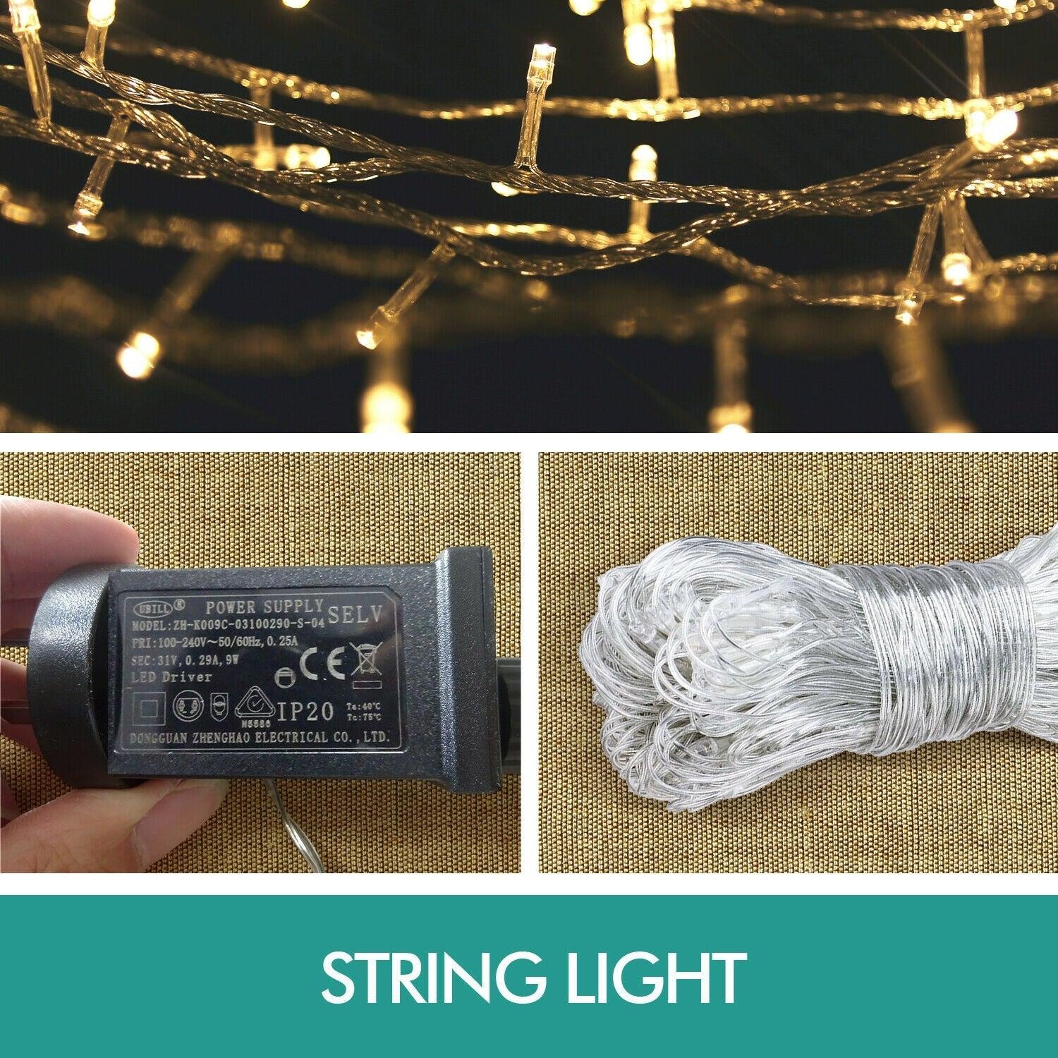 800 LED Curtain Fairy String Lights Wedding Outdoor Xmas Party Lights Warm White Deals499