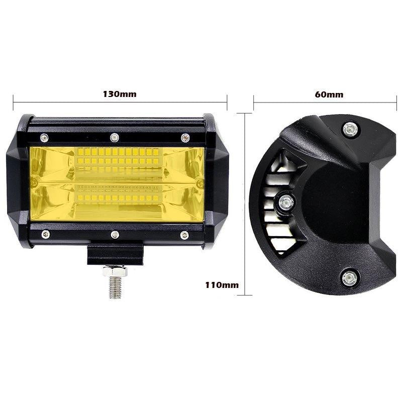 2x 5inch Flood LED Light Bar Offroad Boat Work Driving Fog Lamp Truck Yellow Deals499