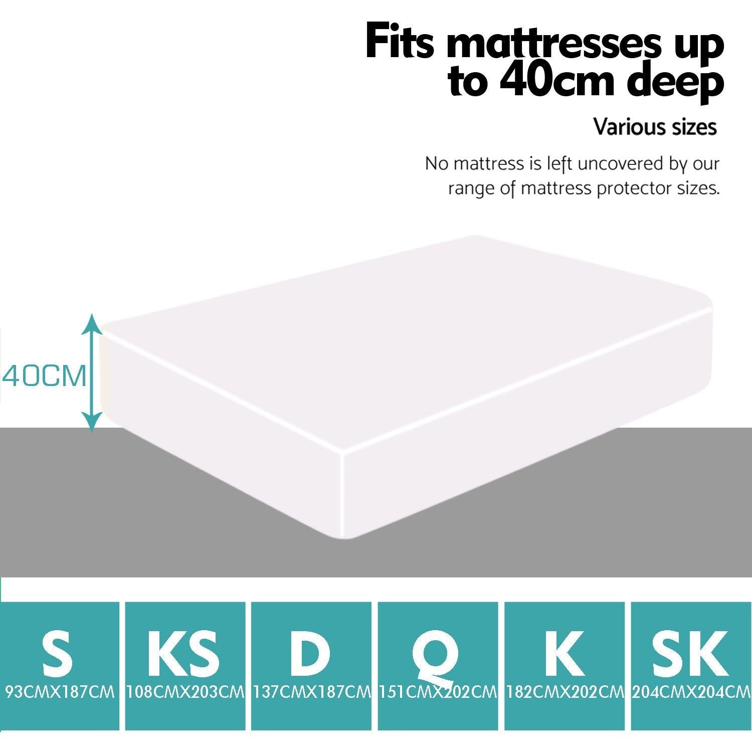 DreamZ Fitted Waterproof Bed Mattress Protectors Covers Double Deals499