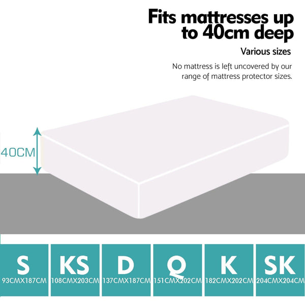 DreamZ Fitted Waterproof Bed Mattress Protectors Covers Double Deals499