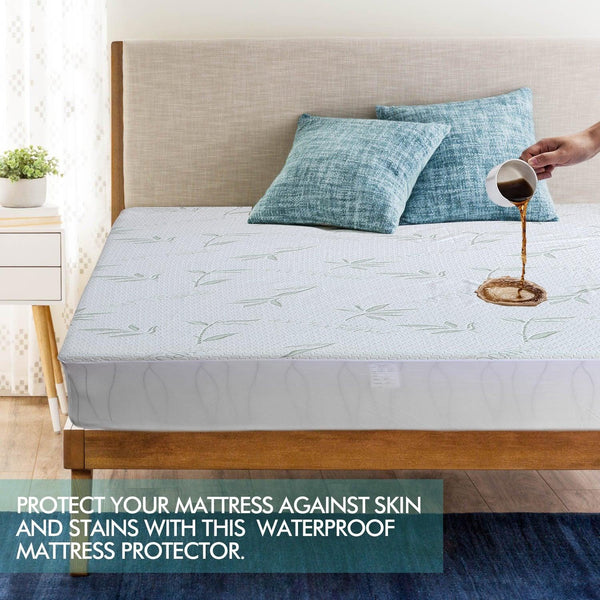 DreamZ Fitted Waterproof Bed Mattress Protectors Covers Double Deals499