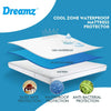 DreamZ Mattress Protector Topper Polyester Cool Fitted Cover Waterproof King Deals499