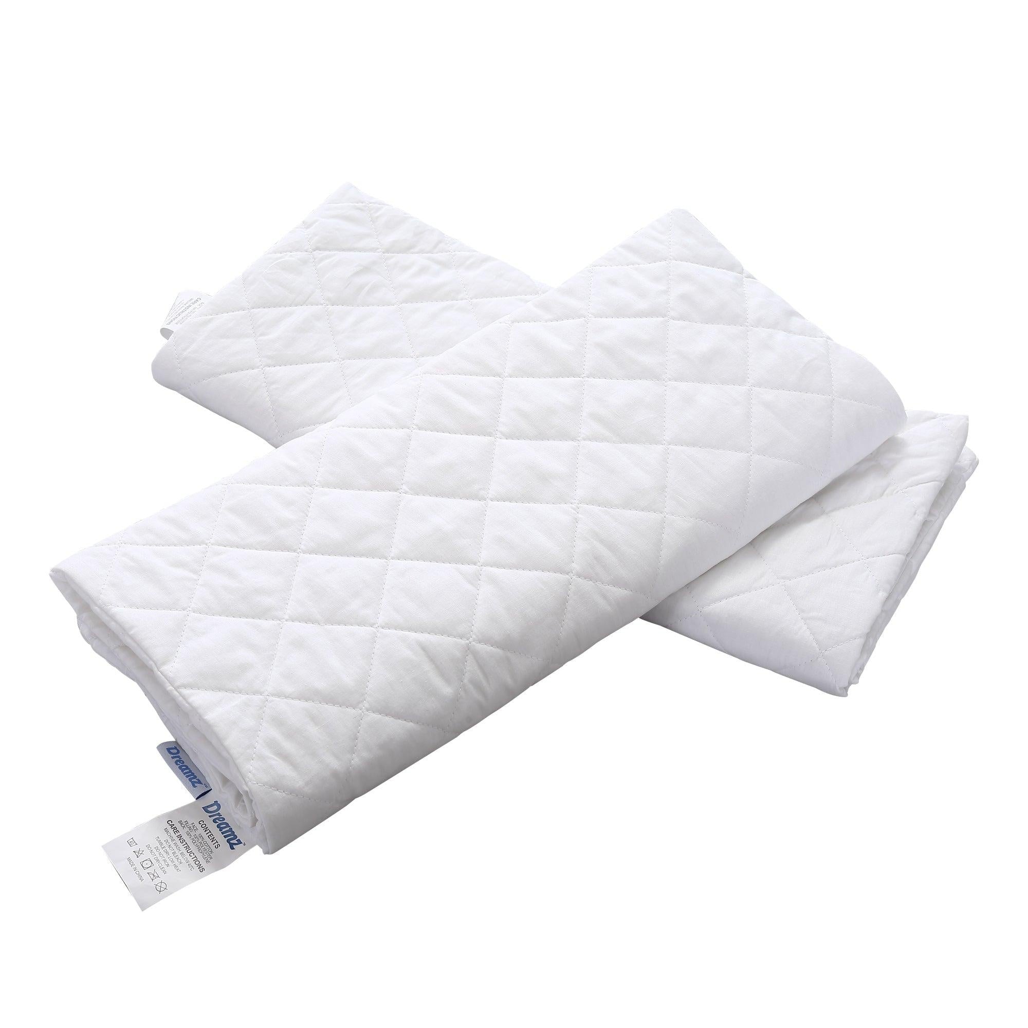 DreamZ Pillow Case Protector Pillowcase 100% Cotton Quilted Soft Cover Cases x2 Deals499