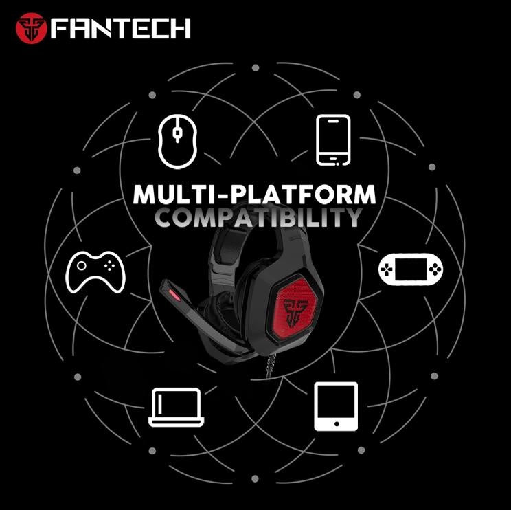 Fantech MH83 Stereo 7.1 Over Ear RGB Multi Platformer Gaming Headphone Noise Cancelling Headset for Mobile, PC, PS4 & Nintendo Switch Deals499