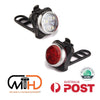 Waterproof Bicycle Bike Lights Front Rear Tail Light Lamp USB Rechargeable IPX4 Deals499