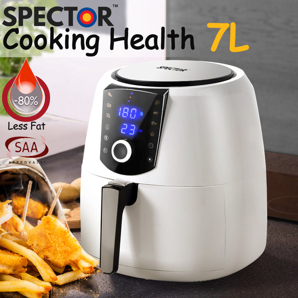 Spector 7L Air Fryer LCD Healthy Cooker Low Fat OilFree Kitchen Oven 1800W White Deals499