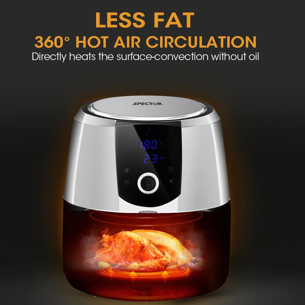 Spector 7L Air Fryer LCD Healthy Cooker Low Fat OilFree Kitchen Oven 1800W White Deals499