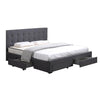 Levede Bed Frame Base With Storage Drawer Mattress Wooden Fabric King Dark Grey Deals499