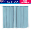 2x Blockout Curtains Panels 3 Layers with Gauze Darkening 140x244cm Turquoise Deals499