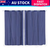 2x Blockout Curtains Panels 3 Layers with Gauze Room Darkening 140x230cm Navy Deals499