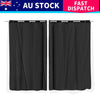 2x Blockout Curtains Panels 3 Layers with Gauze Room Darkening 140x244cm Black Deals499