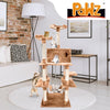 183cm Cat Scratching Post Tree Gym House Condo Furniture Scratcher Pole Brown Deals499