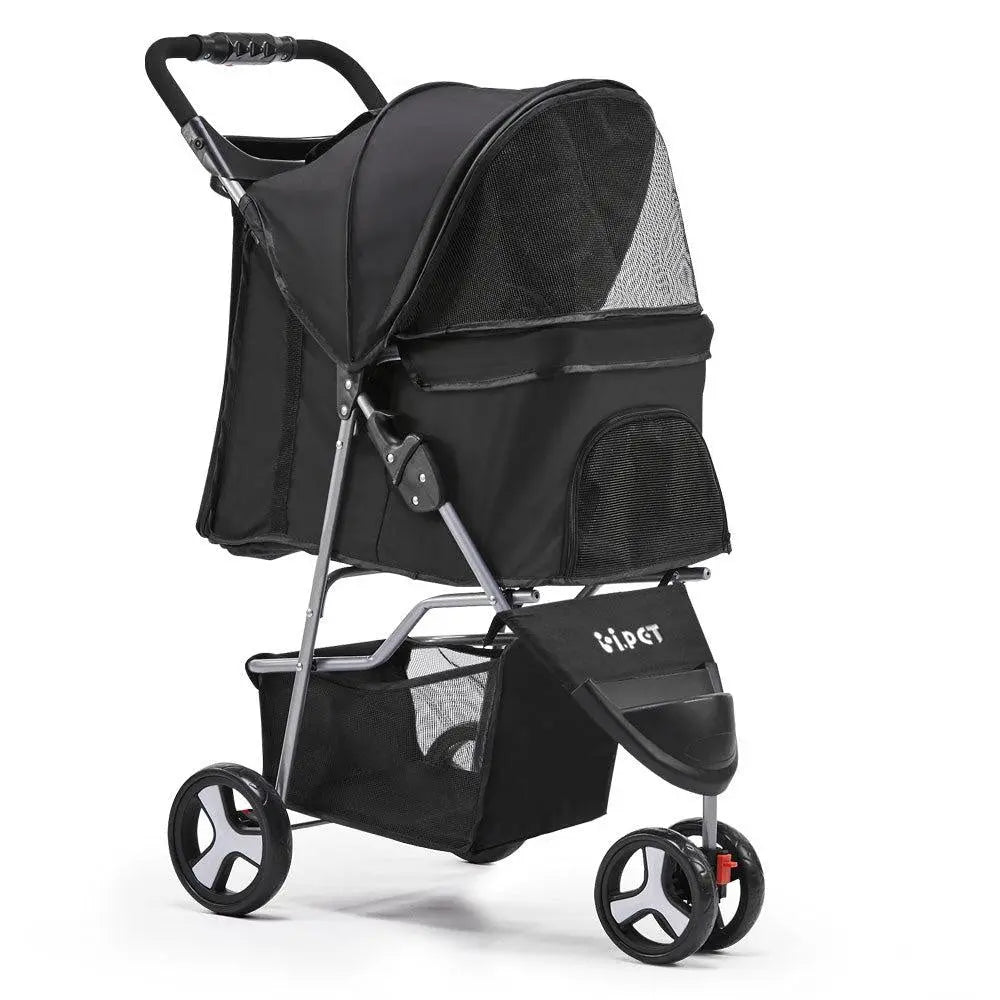 i.Pet 3 Wheel Pet Stroller - Black Deals499