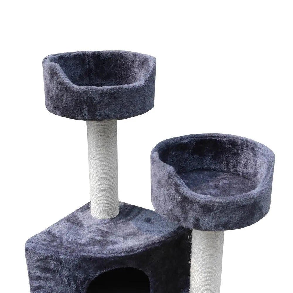 i.Pet Cat Tree 126cm Trees Scratching Post Scratcher Tower Condo House Furniture Wood Deals499