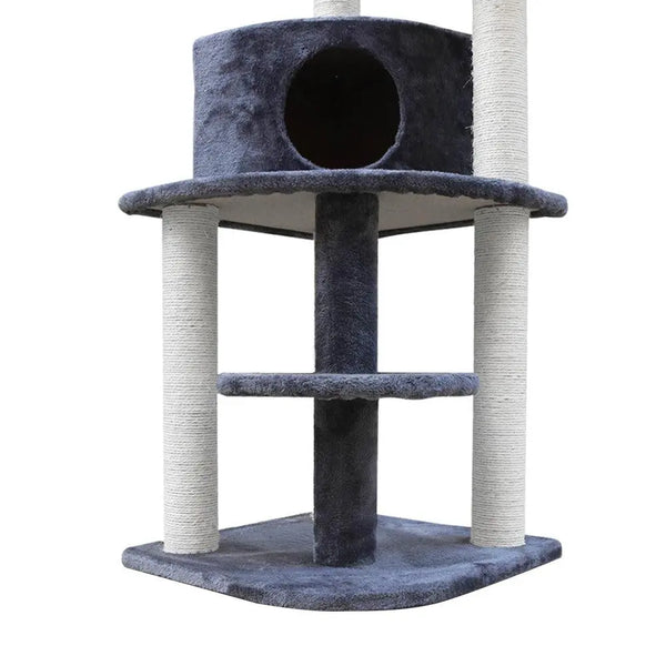 i.Pet Cat Tree 126cm Trees Scratching Post Scratcher Tower Condo House Furniture Wood Deals499