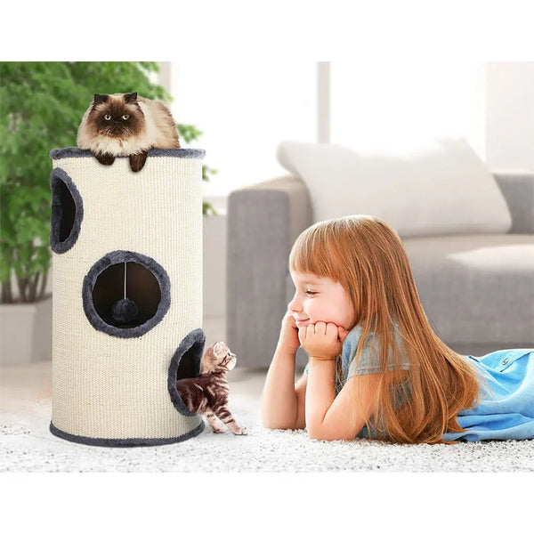 i.Pet Cat Tree 70cm Trees Scratching Post Scratcher Tower Condo House Furniture Wood Deals499