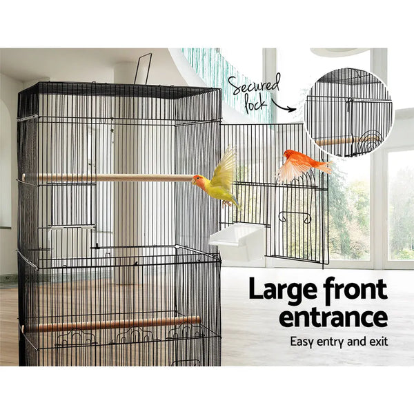 i.Pet Medium Bird Cage with Perch - Black Deals499